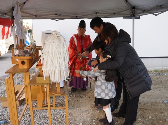 中川区注文住宅「I様邸」地鎮祭1番手