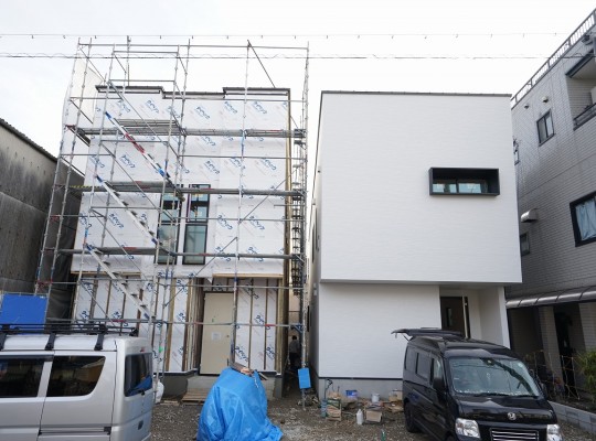 中村区注文住宅 「O様邸」足場解体。