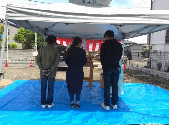 中川区注文住宅「K様邸」地鎮祭