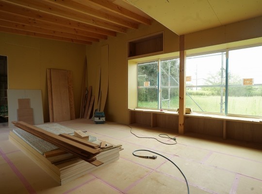 瀬戸市注文住宅「森にツナガル中庭のある家」進捗状況