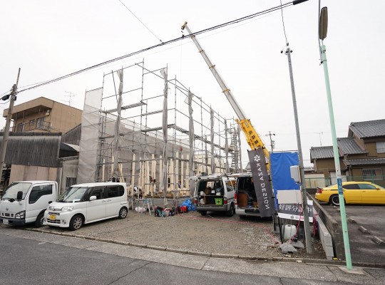 中村区注文住宅上棟。