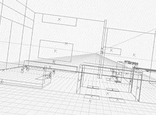 手書きの内観パース