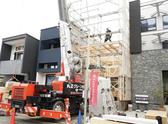 中村区注文住宅 K様邸 「土間のある中二階の家」上棟しました