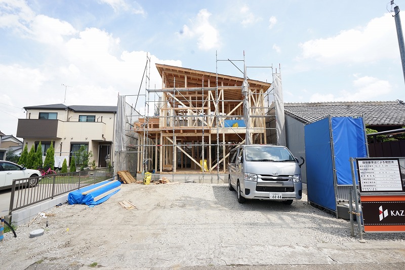 中川区の注文住宅、「K様邸」上棟