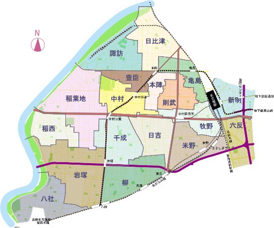 中村区の小学校区から探す不動産情報