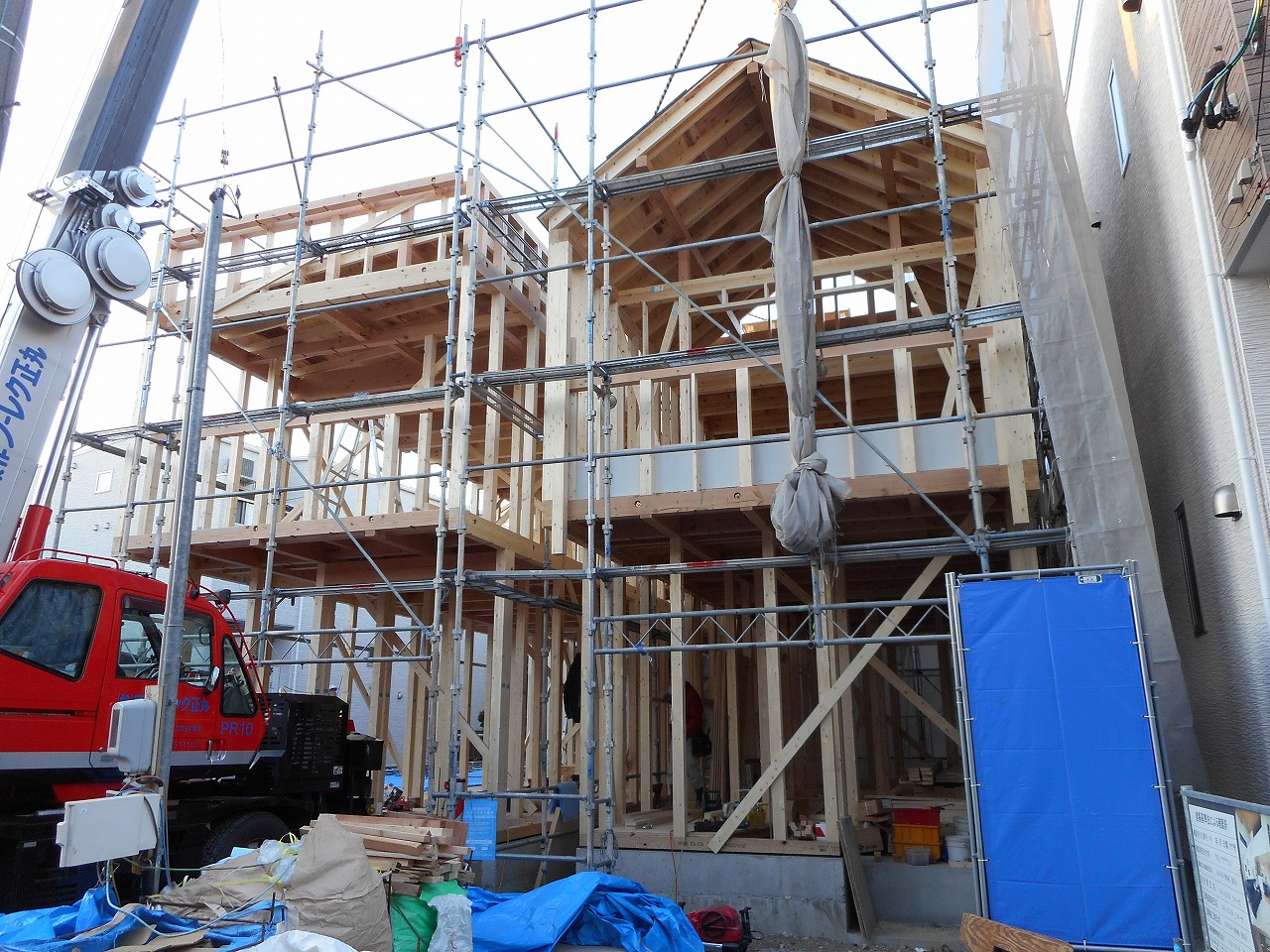 「ウインドヒルズ中村区役所駅～白子町の家～」上棟