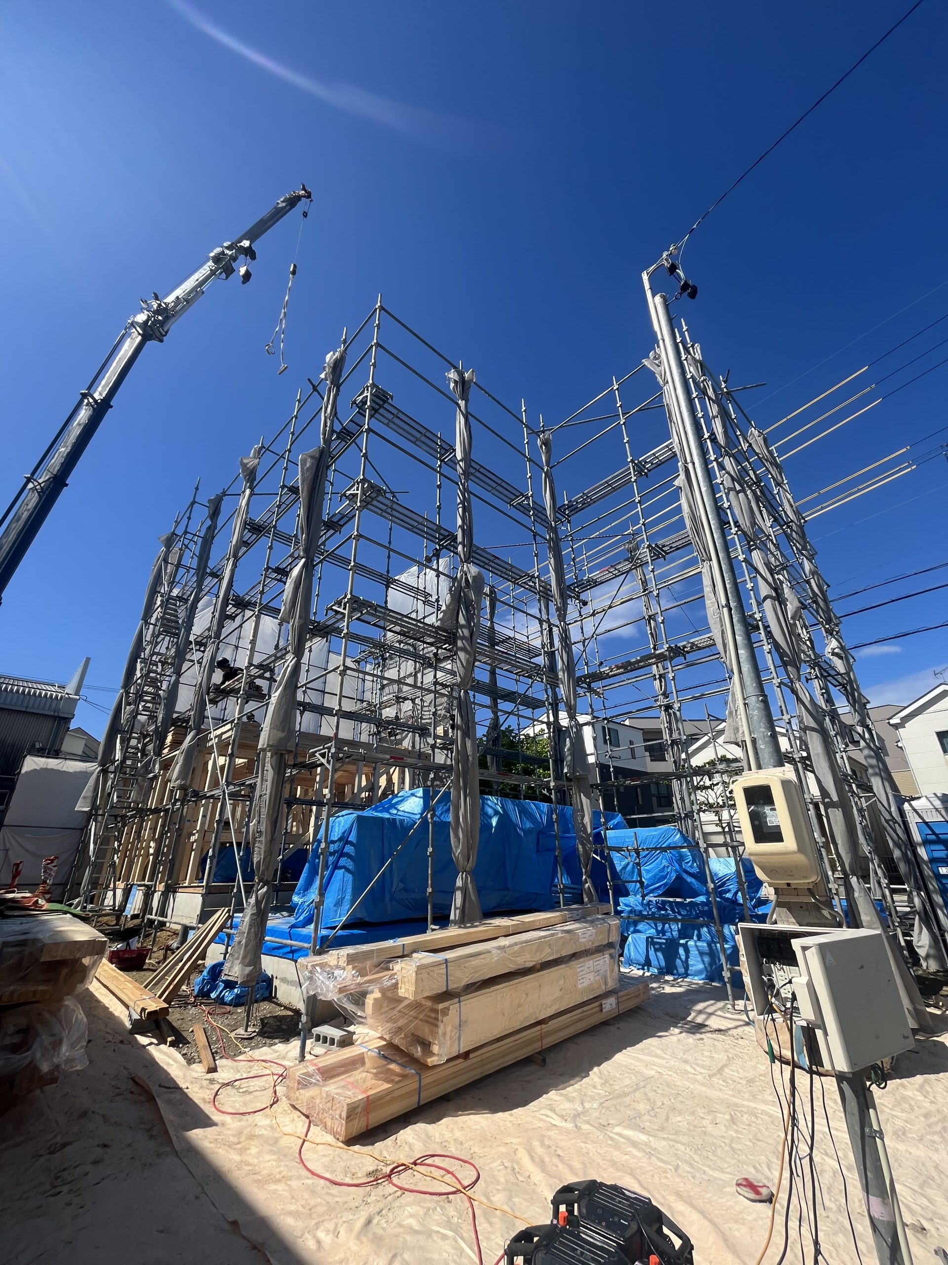 天白区の分譲住宅『ウィンドヒルズ植田駅～池場の家南棟～コールテンの風合いが映える家』上棟いたしました！